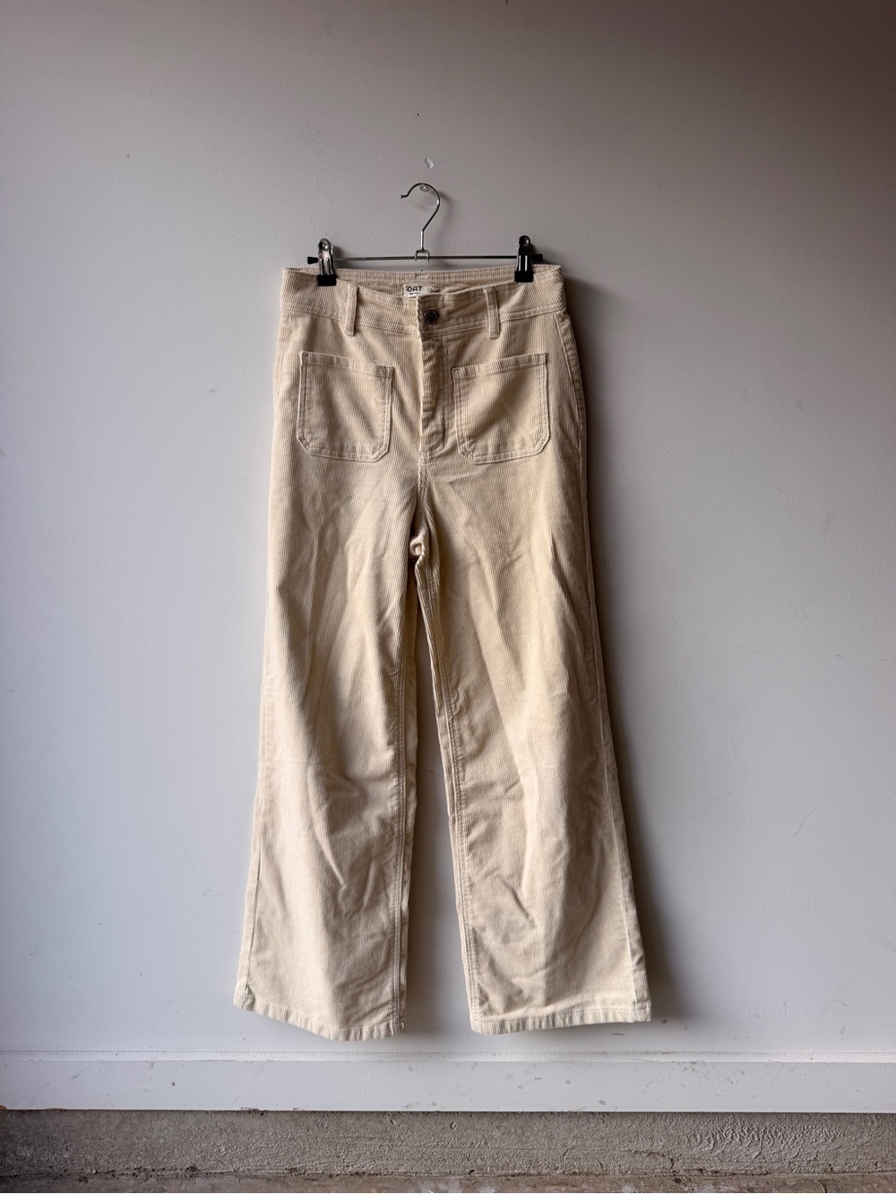 Oat New York Cream Wide-Leg Trousers
